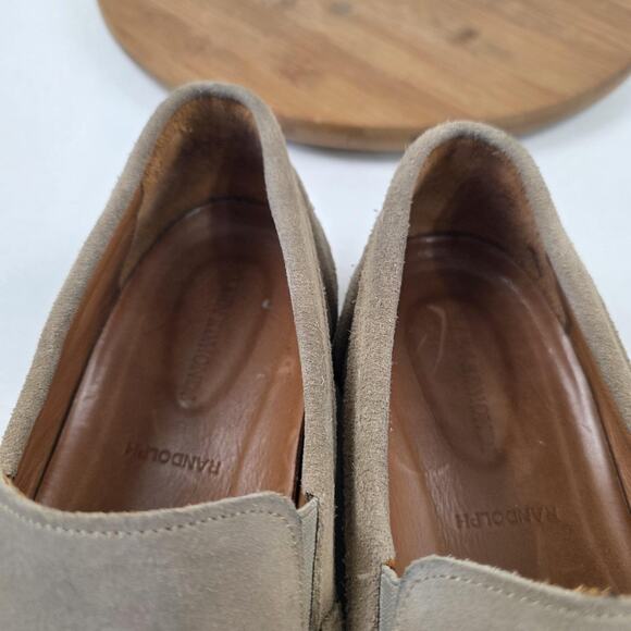 Allen Edmonds Shoes Mens Size 10.5 E Tan Suede Randolph Loafers Slip On Stripe - Picture 11 of 16
